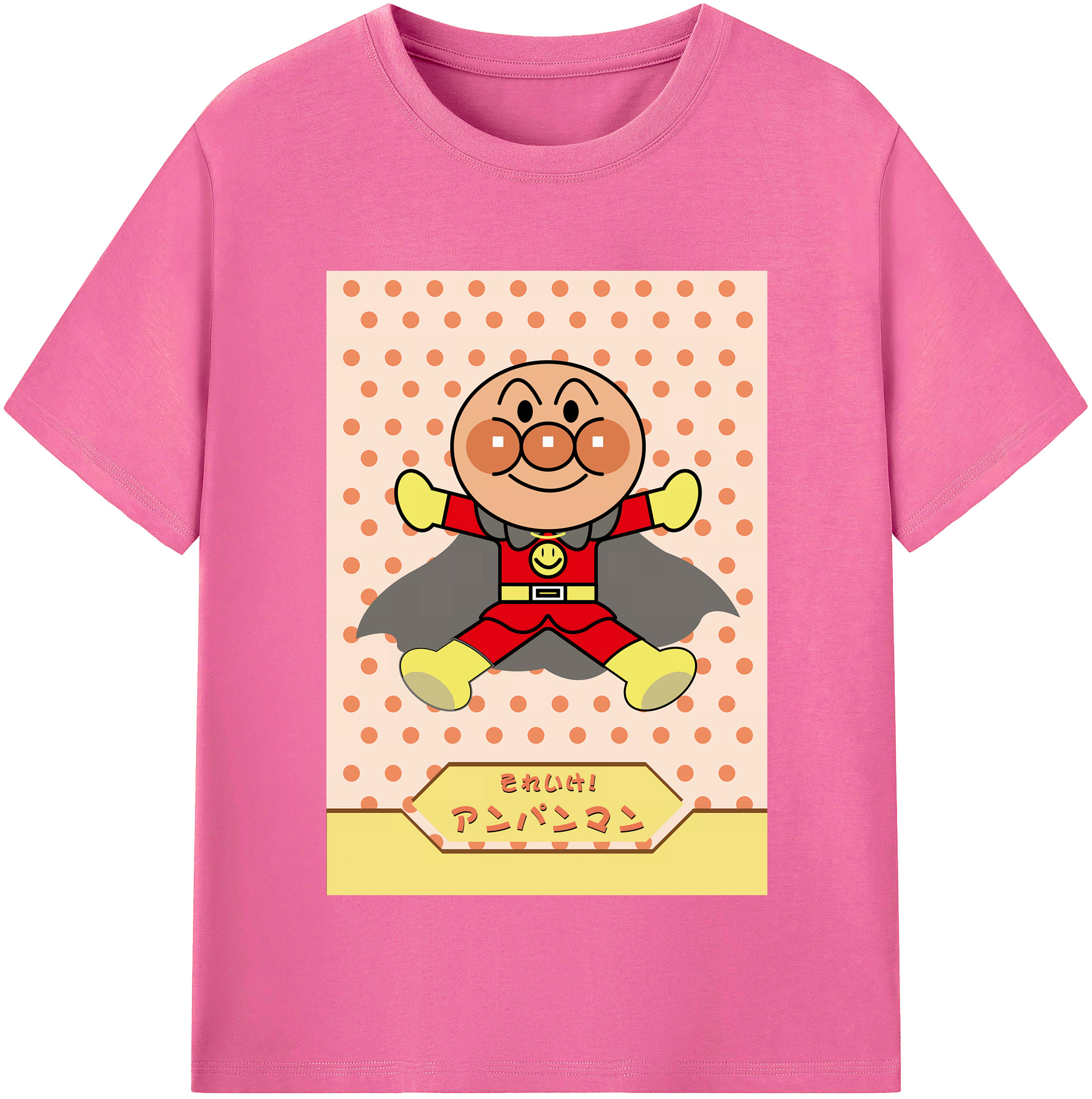 （画像用） アンパンマン Anpanman レディースカジュアルプリントTシャツ（綿100％）